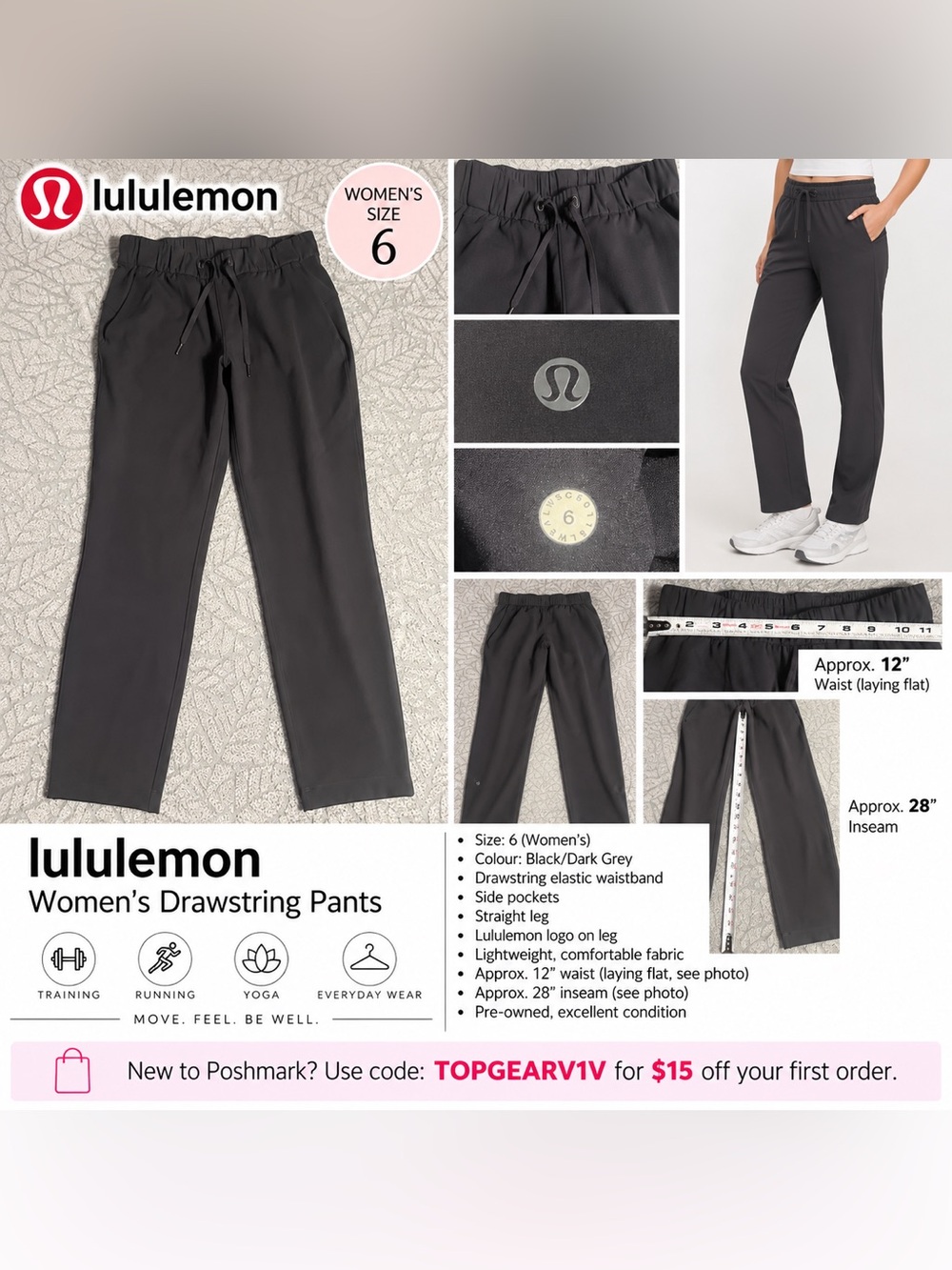 lululemon
Women's Drawstring Pants
Size:6